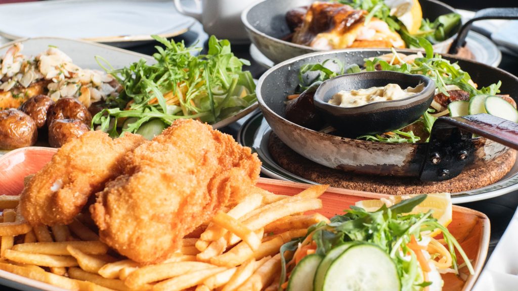 Fish and Chips in London: Crispy Fried Fish Fillets and Golden Potato Fries