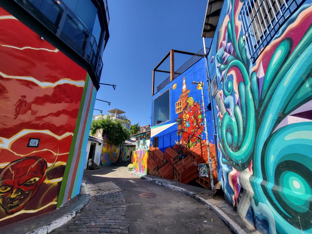Colorful Graffiti in Beco do Batman Alley