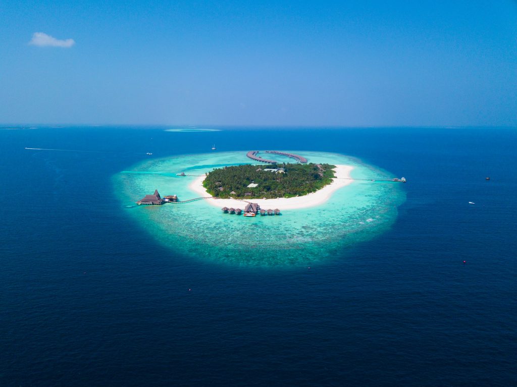 Luxury Hotel Oasis on Maldives Island.