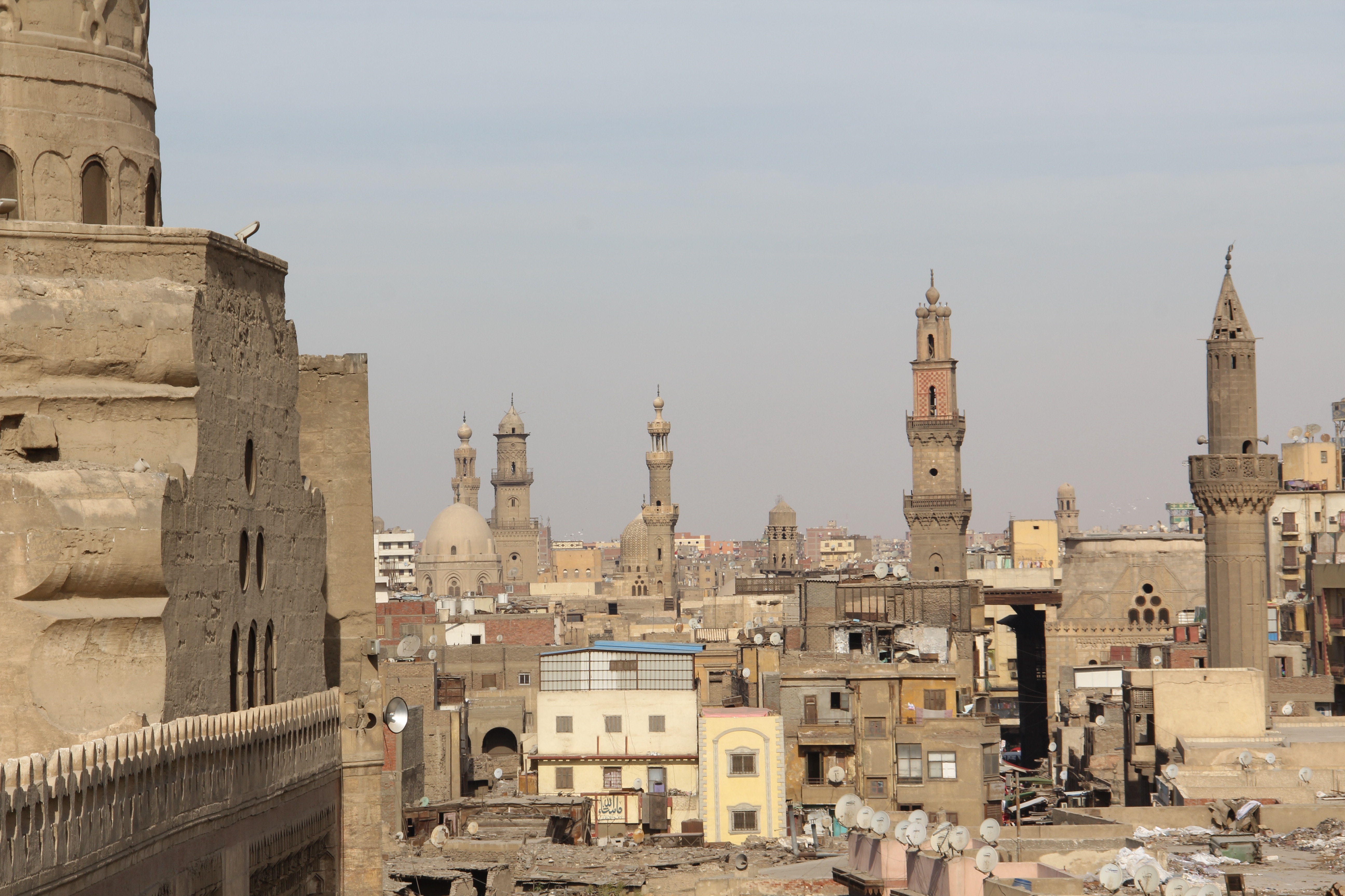 Grand Mosque in Cairo with exquisite Islamic architecture and minarets.